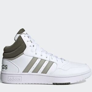 Adidas Men’s Hoops 3.0 Mid Classic Vintage Shoe White/Olive Size 9.5